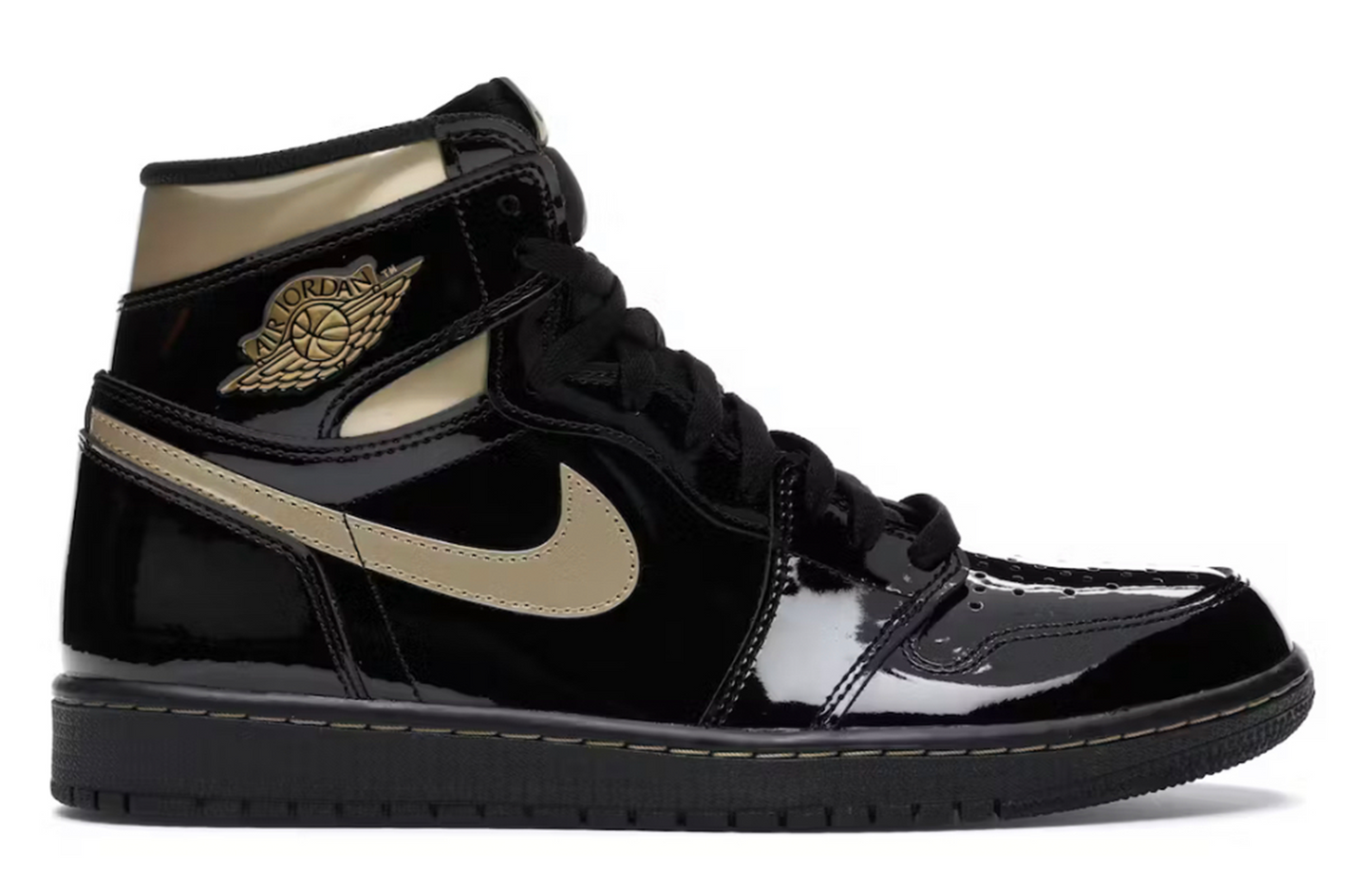Nike Jordan 1 Retro High Black Goldmetallic (2020)